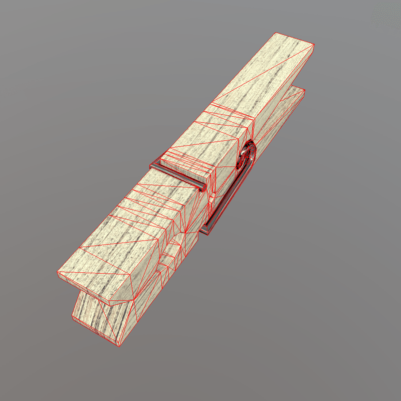 CC0 - Clothespin - low poly PBR 3d model