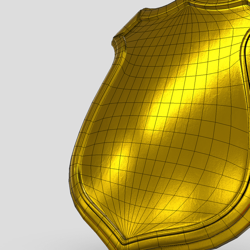 Police Badge - low poly PBR 3d model