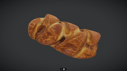 Puff Pastry 2 - low poly PBR 3d model