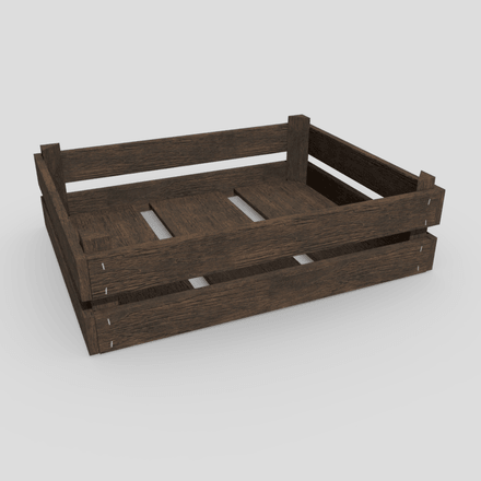 CC0 - Crate 2 - low poly PBR 3d model