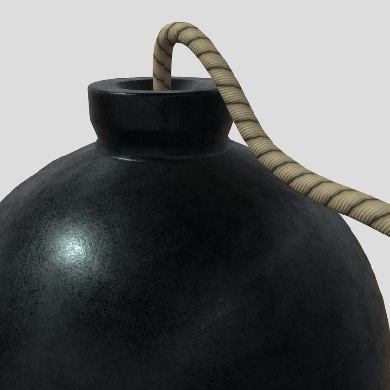 CC0 - Bomb - low poly PBR 3d model