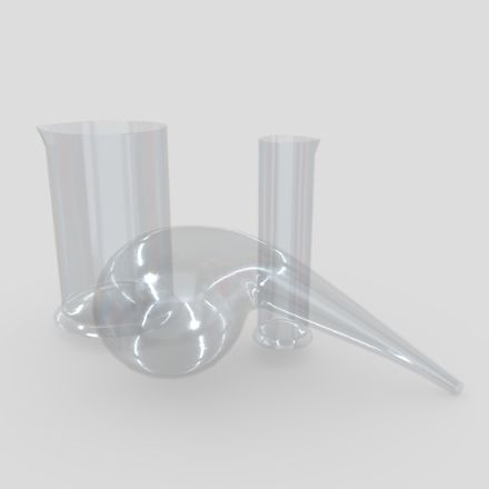 Laboratory Flask 2 - low poly PBR 3d model