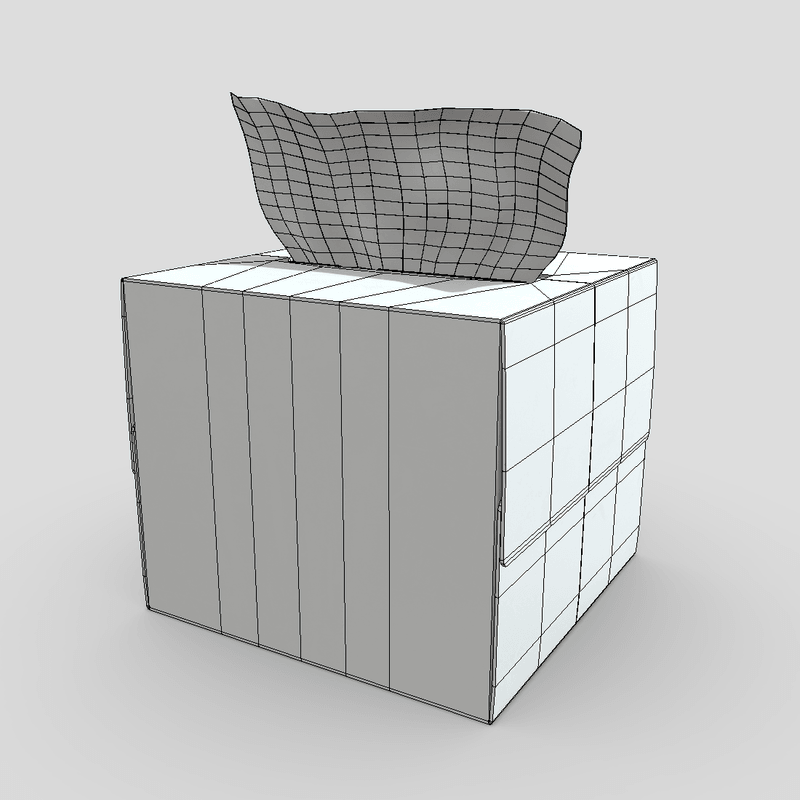 CC0 - Tissue Box - low poly PBR 3d model