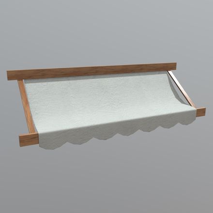 Awning 2 - low poly PBR 3d model