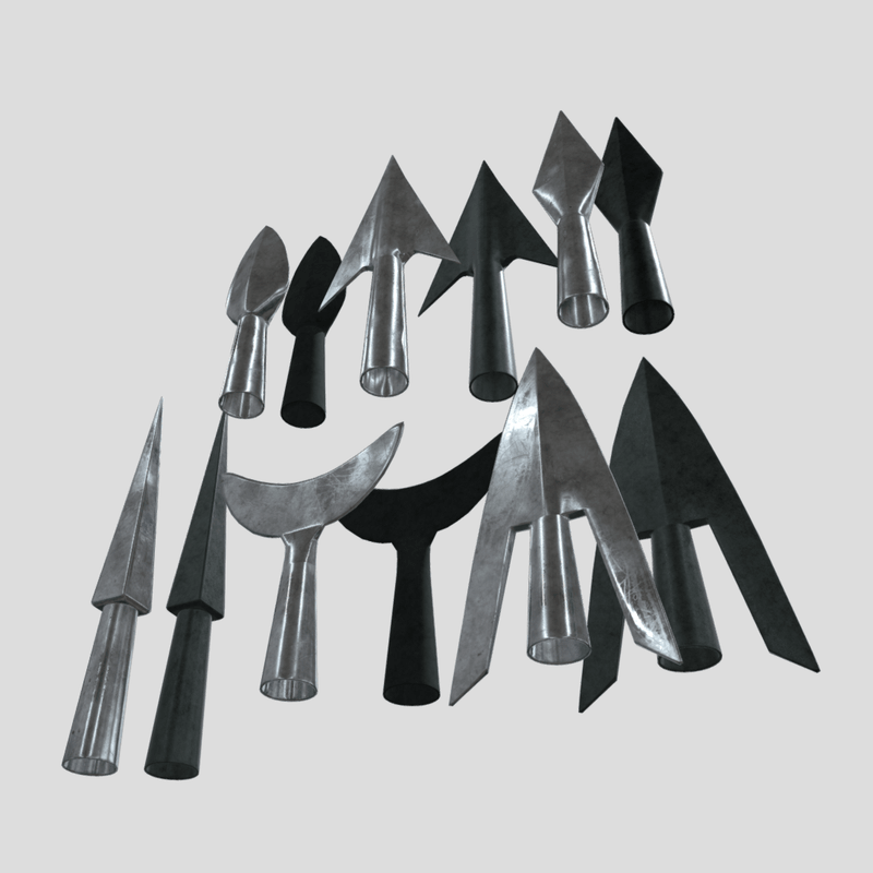Arrowhead Pack - low poly PBR 3d model