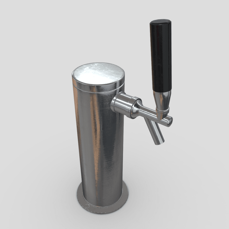 CC0 - Beer Tap - low poly PBR 3d model
