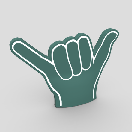 Foam Finger 4 - low poly PBR 3d model