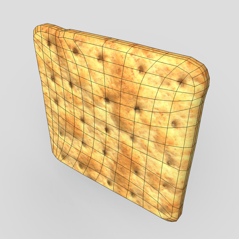 Cracker - low poly PBR 3d model