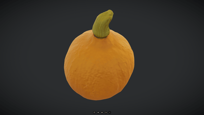 Hokkaido Pumpkin - low poly PBR 3d model