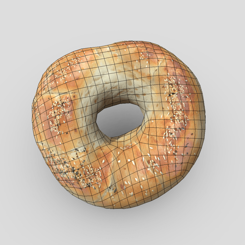 Bagel - low poly PBR 3d model