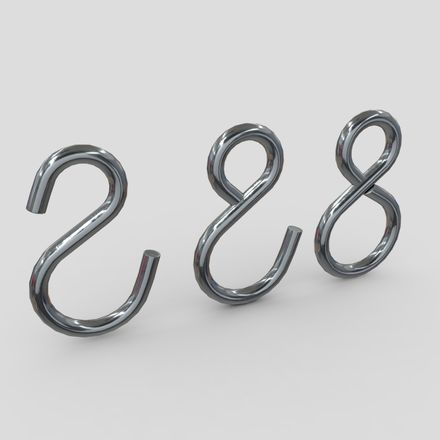 Hook Set - low poly PBR 3d model