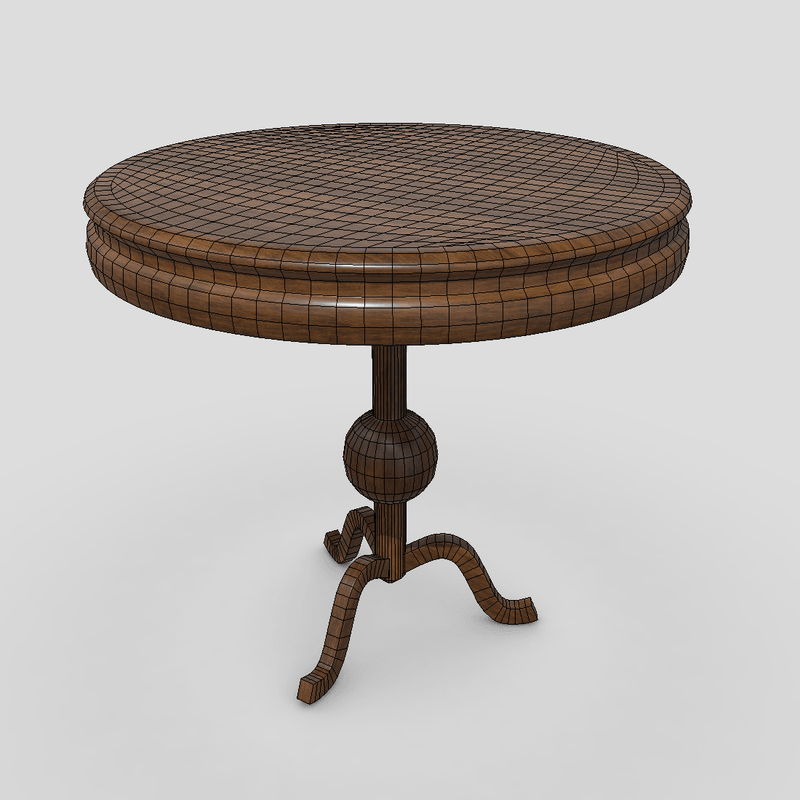 CC0 - Table - low poly PBR 3d model