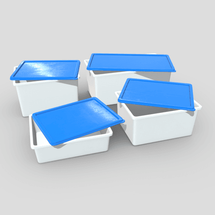 Food Container Pack - low poly PBR 3d model