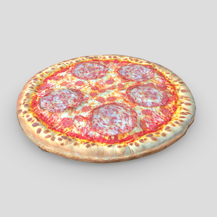 CC0 - Pizza Salami - low poly PBR 3d model