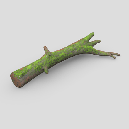 Fallen Tree 3- low poly PBR 3d model