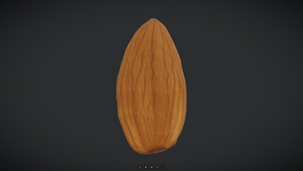 Almond - low poly PBR 3d model