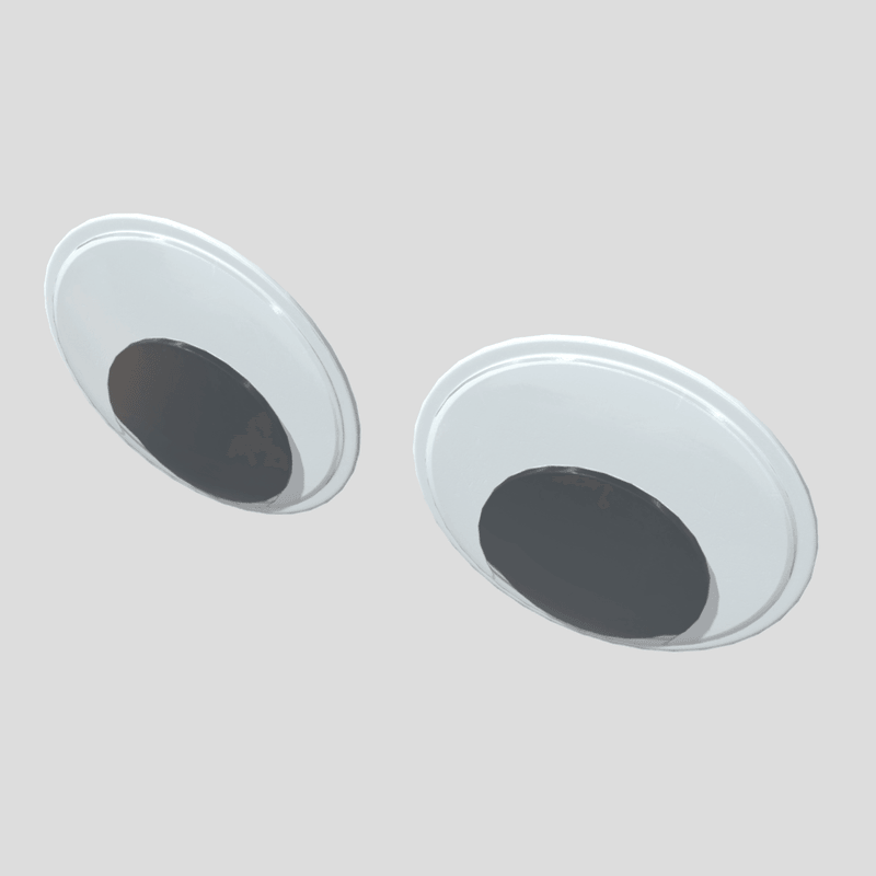Wiggle Eyes - low poly PBR 3d model