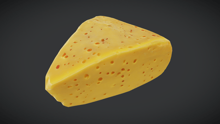 Cheese - low poly PBR 3d model