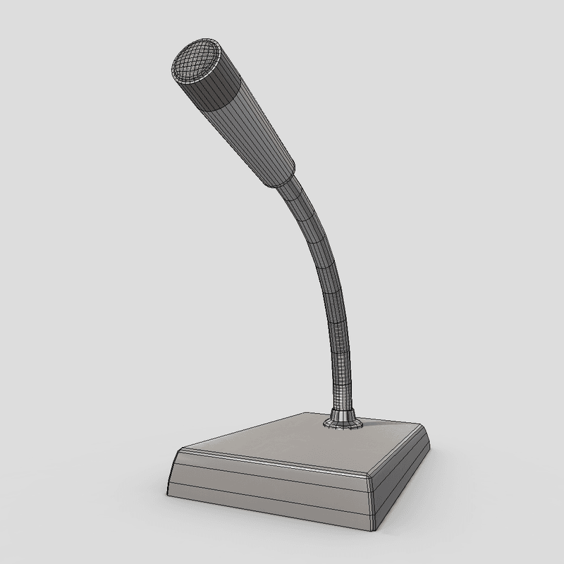 Intercom Microphone - low poly PBR 3d model