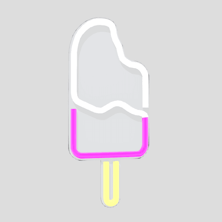 Neon Sign Popsicle - low poly PBR 3d model