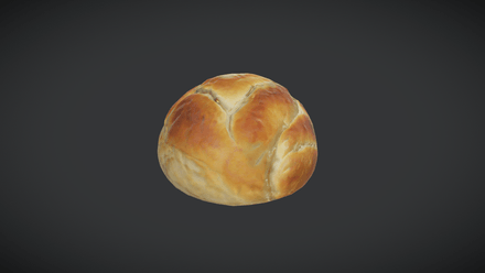 Bread Roll 2 - low poly PBR 3d model