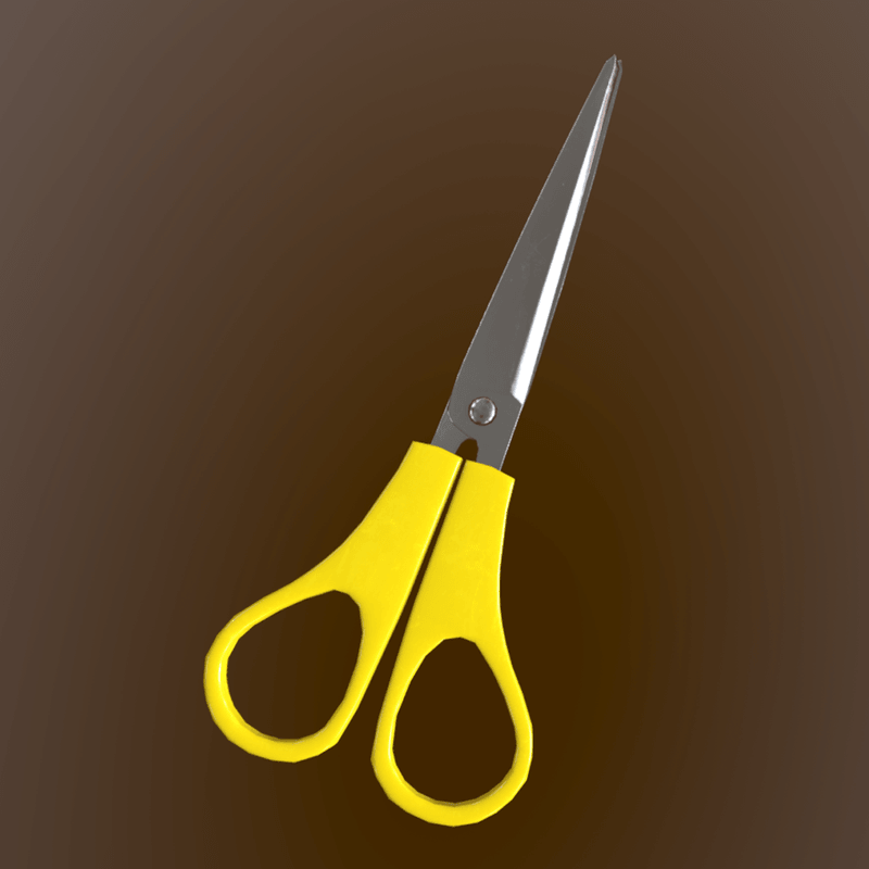 CC0 - Scissors - low poly PBR 3d model