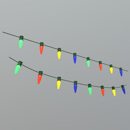 Fairy Lights - low poly PBR 3d model