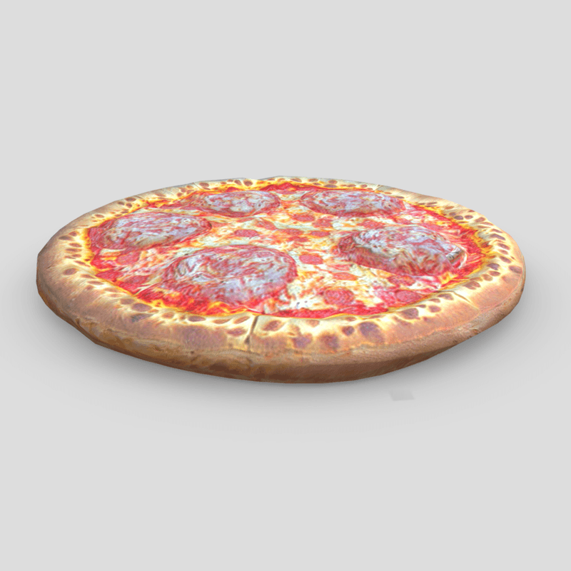 CC0 - Pizza Salami - low poly PBR 3d model