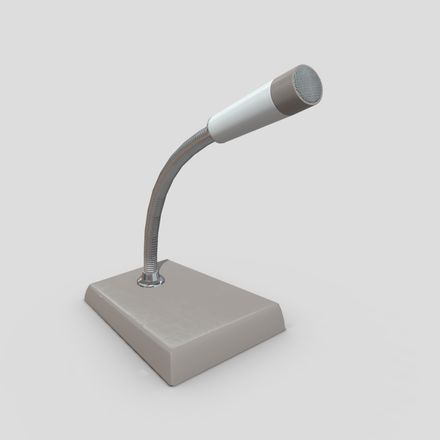 Intercom Microphone - low poly PBR 3d model