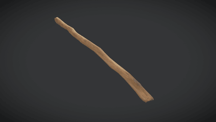 Wooden Stick 2 - low poly PBR 3d model