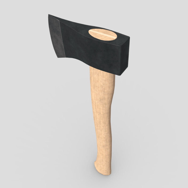 Hatchet 2 - low poly PBR 3d model