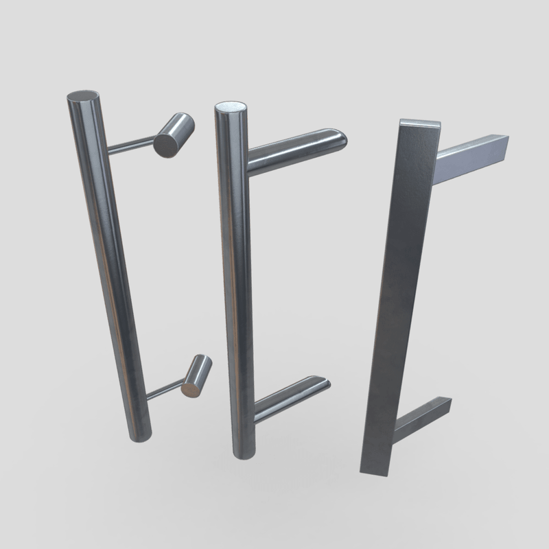 Door Handle Pack 2 - low poly PBR 3d model