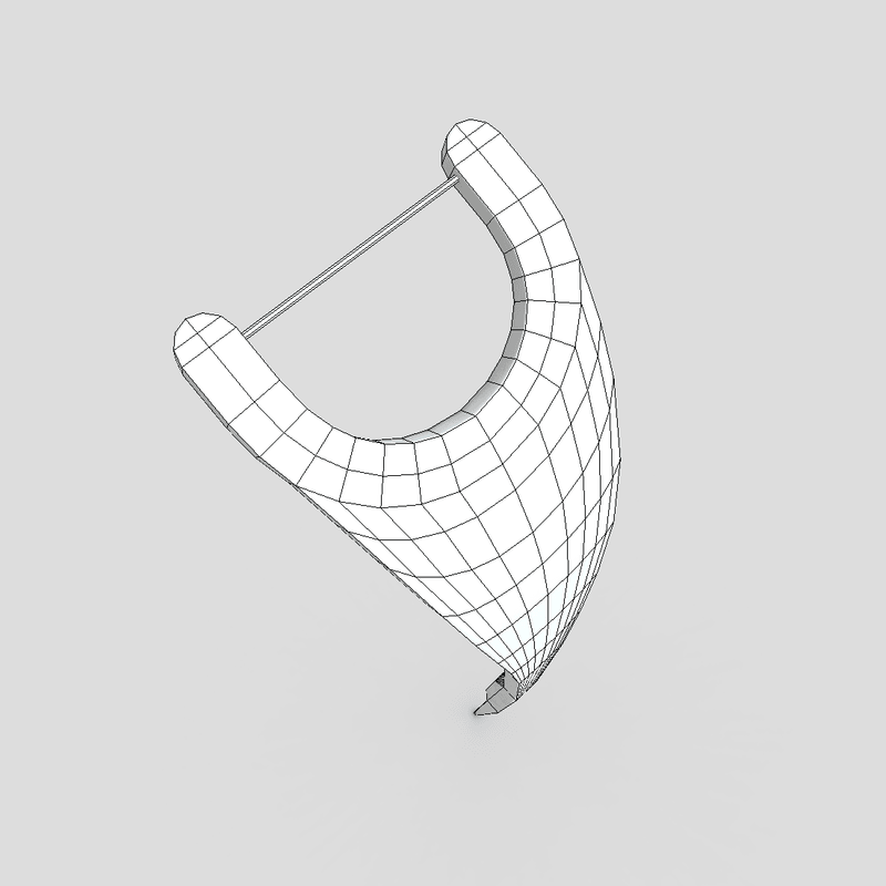 Dental Floss Pick 3 - low poly PBR 3d model