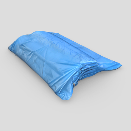 Folded Blue Tarp 3 - low poly PBR 3d model