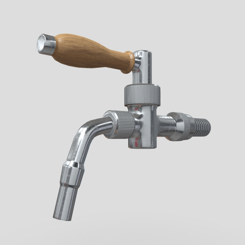 Beer Tap Faucet 3 - low poly PBR 3d model