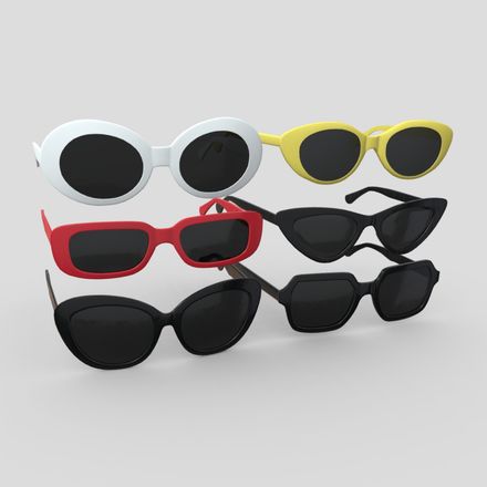 Sunglasses Pack - low poly PBR 3d model