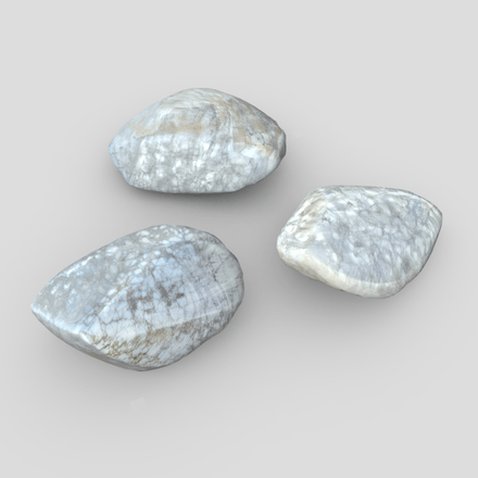 Stones - low poly PBR 3d model