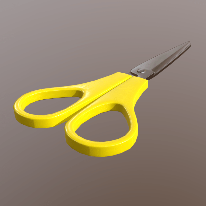 CC0 - Scissors - low poly PBR 3d model