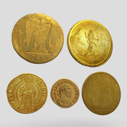 Gold Coin Pack - low poly PBR 3d model