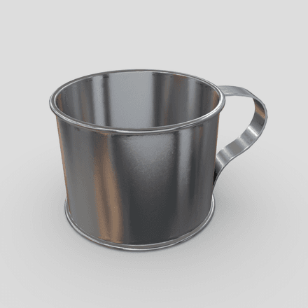 Mug 12 - low poly PBR 3d model