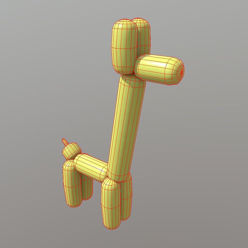 Balloon Giraffe - low poly PBR 3d model