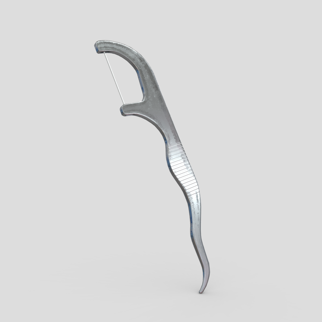 Dental Floss Pick 2 low poly PBR 3d model