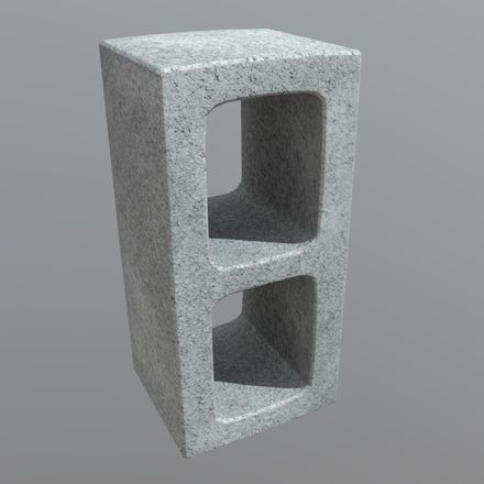 Cinderblock - low poly PBR 3d model