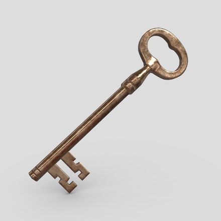 Key 8 - low poly PBR 3d model