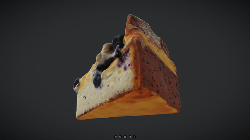 Fruit Cake Slice - low poly PBR 3d model