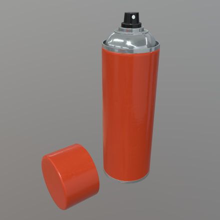 Spray Can - low poly PBR 3d model