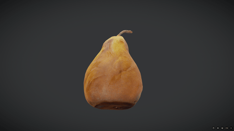 Rotten Pear - low poly PBR 3d model
