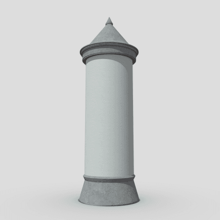 Advertising Column 2 - low poly PBR 3d modle