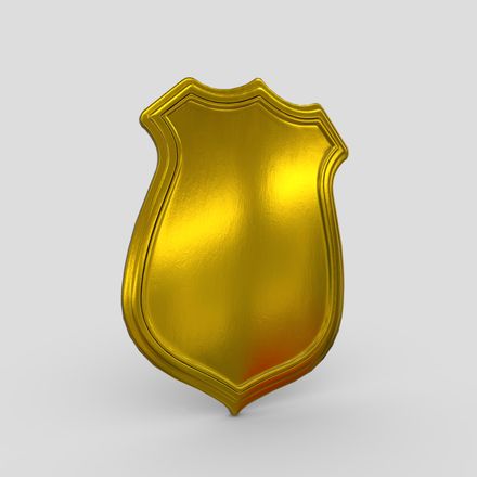 Police Badge - low poly PBR 3d model