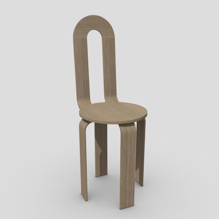 Chair 3 - low poly PBR 3d model